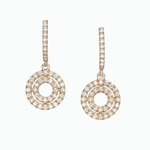 עגילי עיגול כפול תלוי