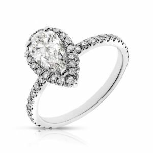 PEAR SHAPE HALO RING