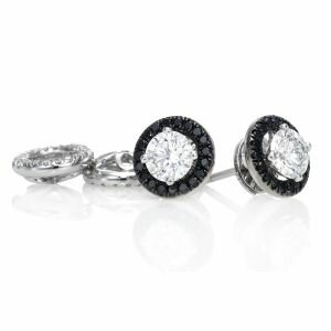 עגילי הילו שחור